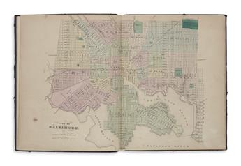 (MARYLAND.) Martenet, Simon J. Martenets Map of Maryland, Atlas Edition.